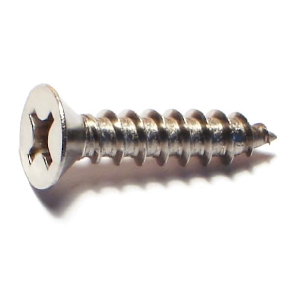 Midwest Fastener Sheet Metal Screw, #12 x 1 in, 18-8 Stainless Steel Flat Head Phillips Drive, 50 PK 53581 - main